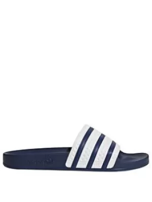 Image of adidas Originals Adilette Sliders, Blue, Size 9, Men