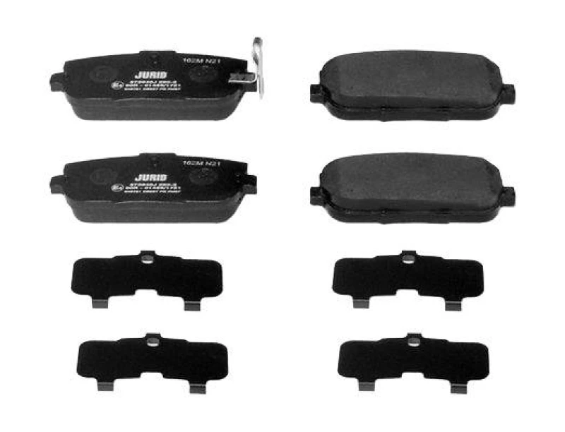 Image of JURID 573640J Brake pad set with acoustic wear warning, without accessories, with piston clip Brake Pad Set,disc brake (402)