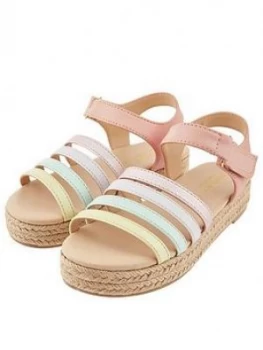 Image of Monsoon Girls Rainbow Espadrille Sandal - Multi