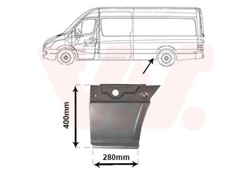 Image of VAN WEZEL Side panel VAN WEZEL 3077141