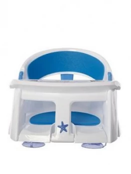 image of Dreambaby Deluxe Bath Seat With Foam Padding And Heat Sensor - Blue/White