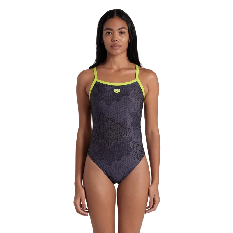 Image of Womens 1 Piece swimsuit Arena Kikko Challe Vert Female 42