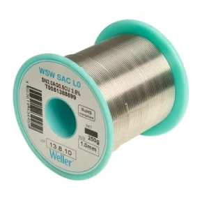 image of Weller T0051388899 WSW SAC L0 96.5/3/0.5 Solder Wire 1.0mm 250g