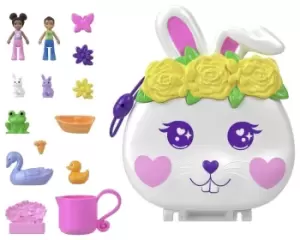 Image of Polly Pocket Flower Garden Bunny Compact Micro Doll Playset
