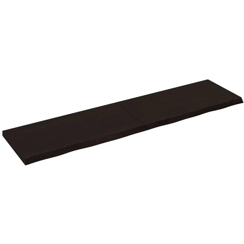Image of Vidaxl Table Top Dark Brown 160X40X(2-4) Cm Treated Solid Wood Oak, Brown 3156446