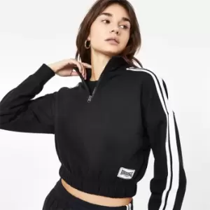 Image of Lonsdale Cropped Sweatshirt - Black