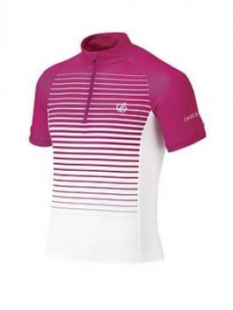 Image of Dare 2b Go Faster Pink Girls Cycling Jersey - Pink, Size 5-6 Years