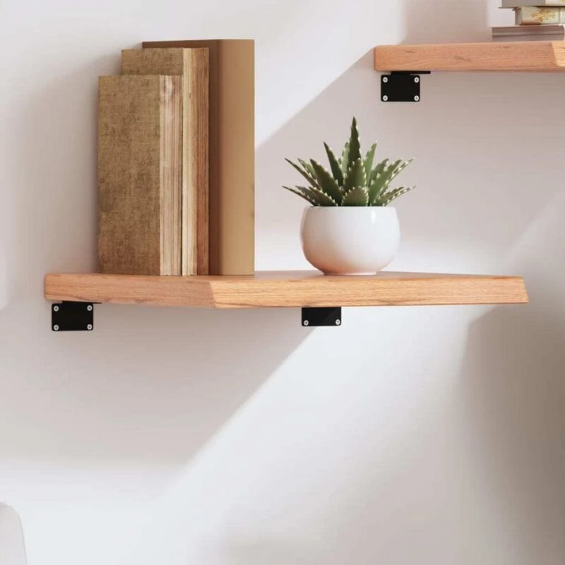 Image of VIDAXL Vidaxl - Wall Shelf Light Brown 40x40x(2-4) cm Treated Solid Wood Oak 8720845813512