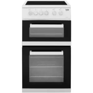 image of Beko ADC5422AW 50cm Electric Cooker with Ceramic Hob - White - A Rated