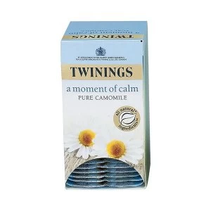 image of Twinings Moment of Calm Pure Camomile Individually-wrapped Infusion Tea Bags Pack of 20 Tea Bags