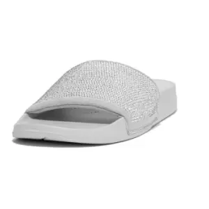 Image of Fit Flop Womens iQUSHION Water Resistant Crystal Sliders UK Size 4 (EU 37)