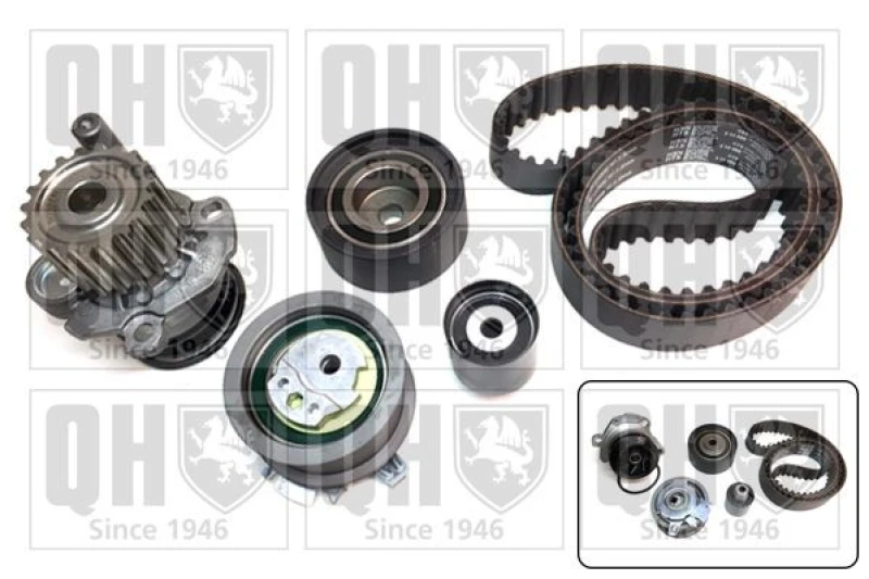 Image of QUINTON HAZELL Water pump and timing belt kit QUINTON HAZELL QBPK7763