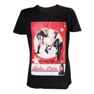 Image of Fallout 4 Nuka Cola 'Zap That Thirst!' X-Large T-Shirt - Black
