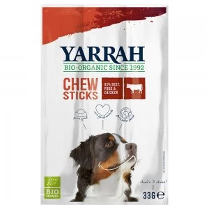 image of Yarrah Organic Dog Chew Sticks - Saver Pack: 3 x 33g