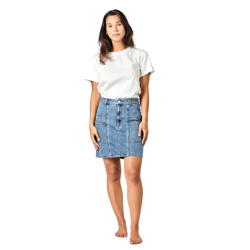 Image of F.A.M. Paris Womens denim skirt with side pockets F.A.M. Paris Agnes Bleu Female XS