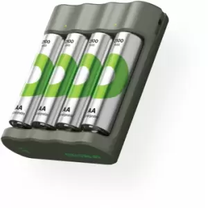 image of GP - ACSB441001 Recyko Charger B441 + 4's aa 2100mAh ecv paper box