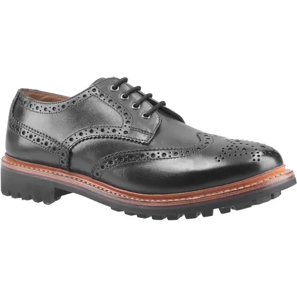 image of Cotswold Mens Quenington Commando Lace Up Country Brogues Shoes - UK 7