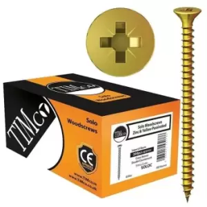 Image of 6.0 x 120mm Solo Zinc & Yellow Woodscrew Qty 100 - Timco