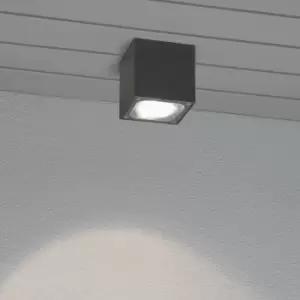 Image of Cesena Outdoor Modern Surface Mounted Ceiling Light Dark Grey 1x 6W LED, IP54