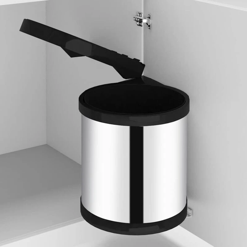 Image of VIDAXL Kitchen Built-in Dust Bin Stainless Steel 8 L vidaXL 51171