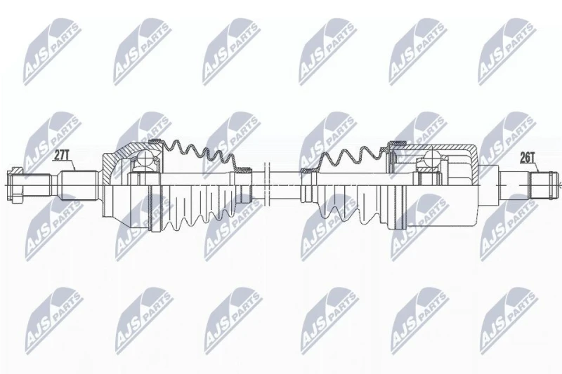 Image of NTY NPW-FR-045 Drive shaft Front Axle Left Drive Shaft (13)