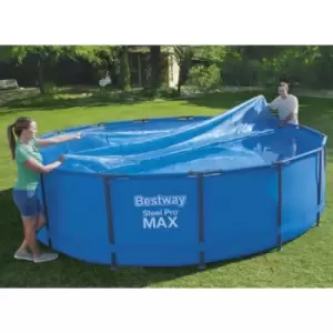 Image of Solar Pool Cover Flowclear Round 462cm Blue - Blue - Bestway