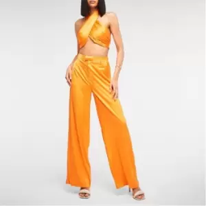 image of Missguided Satin Bralet - Orange