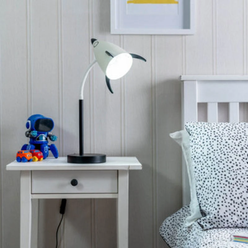 Image of ValueLights Rocket Table Lamp Desk Light Adjustable Flexi Neck Integrated LED Reading Light Black