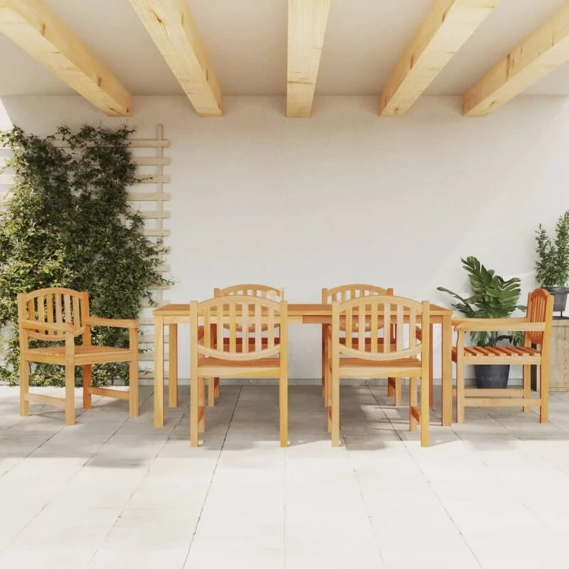 Image of VIDAXL 7 Piece Garden Dining Set Solid Wood Teak Vidaxl 8721012207738