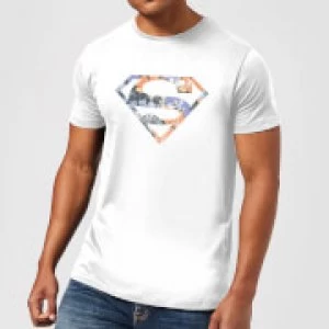 Image of DC Originals Floral Superman Mens T-Shirt - White