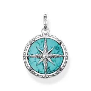 image of THOMAS SABO Silver Turquoise Compass Pendant