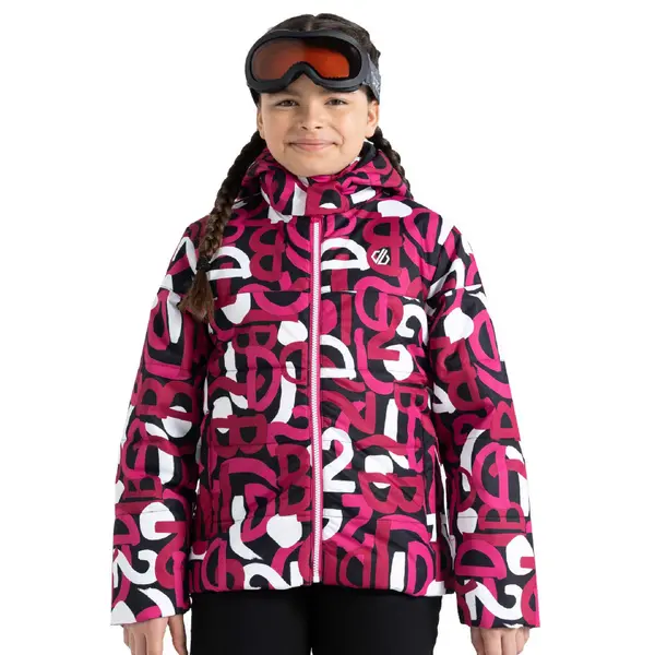 image of Dare 2B Girls Liftie Full Zip Padded Waterproof Ski Jacket 5 Years - Chest 23.5' (60cm) Kids Pink DKP415G-N3L-5