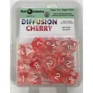 Image of Diffusion Cherry Poly 15 Set Dice