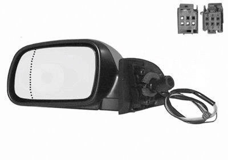Image of VAN WEZEL 4040827 Wing mirror * HAGUS * Left, Heatable, primed Outside Mirror (50)