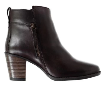 image of Linea Zip Heel Boots - Brown