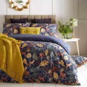 Image of Furn. Monkey Forest King Duvet Cover Set Cotton Polyester Midnight