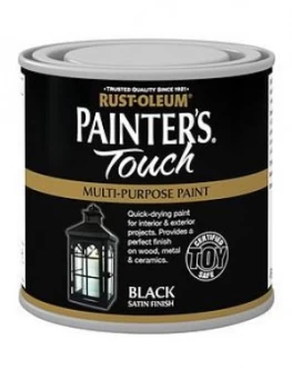 Image of Rust-Oleum Painter&Rsquo;S Touch Toy Safe Satin Finish Multi Purpose Paint ; Black 250ml