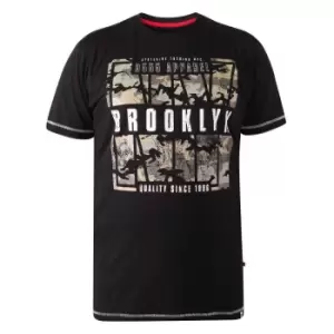 Image of Duke Mens Bricket D555 Brooklyn Camo T-Shirt (4XL) (Black)