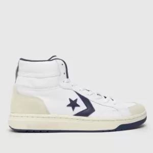 Image of Converse pro blaze v2 trainers in white & blue