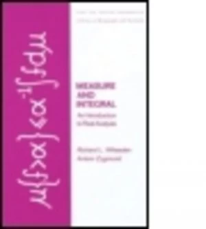 Image of Measure and Integral by Richard Wheeden Hardback