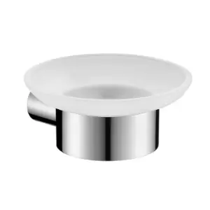 Image of Round Glass Soap Dish Holder - Brooke