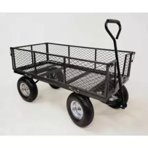 Image of Slingsby Mesh Platform Truck, Sides & Ends, 1650 x 760 x 660/1030MM, Pneumatic T