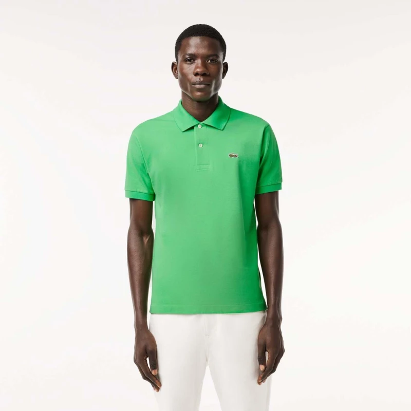 Image of Lacoste Classic-Fit Originals Piqu Polo Shirt - Green Green L
