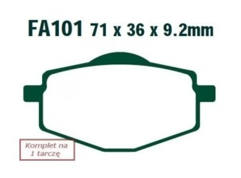 Image of EBC Brakes FA101 Brake pad set Brake Pad Set,disc brake (402)