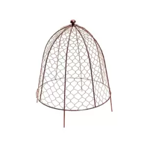 Image of Ivyline Outdoor Wire Netted Plant Protector Bronze H48cm W36