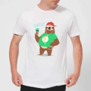 Image of Sloth Chill T-Shirt - White - 3XL