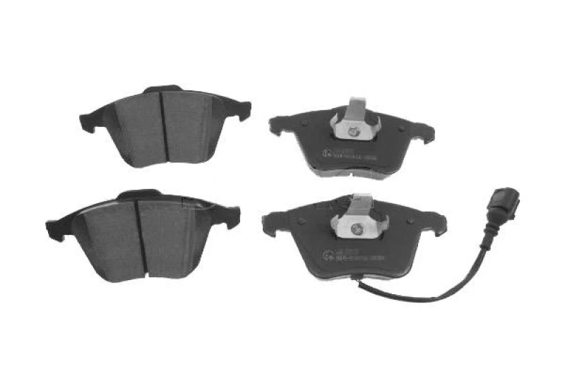Image of SWAG 30 91 6538 Brake pad set Front Axle, incl. wear warning contact, with piston clip Brake Pad Set,disc brake (402)