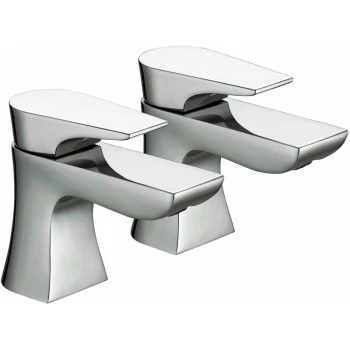 Image of Hourglass Basin Taps Pair - Chrome - Bristan