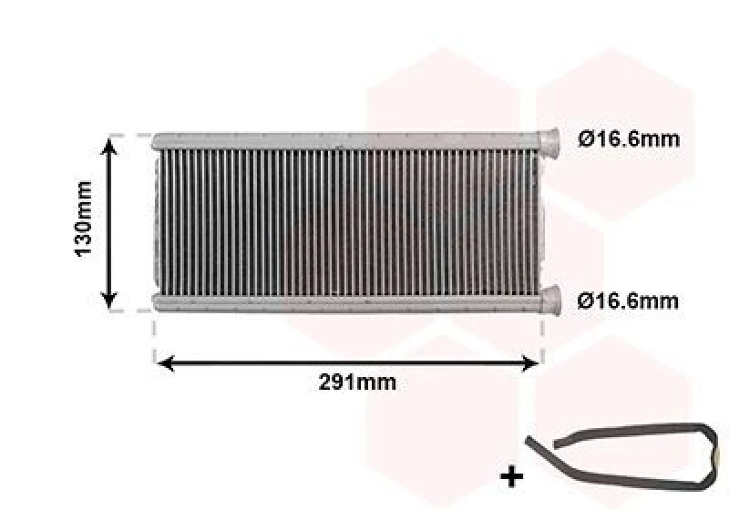 Image of VAN WEZEL Heater matrix VAN WEZEL 09016702