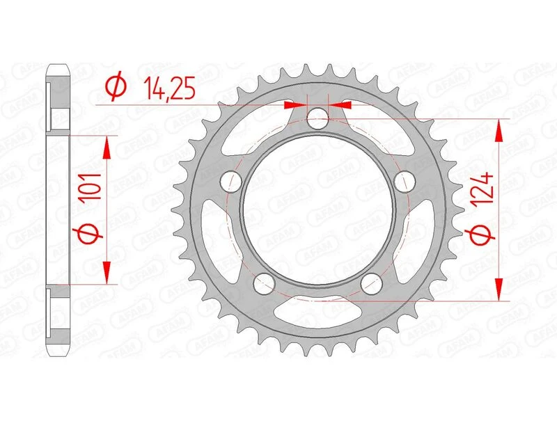 Image of AFAM 71801-41 Chain Sprocket Steel Chain Sprocket (5479)
